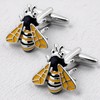 QINGANRAN Cute Bee Cufflinks for Men Insect Design Accessory