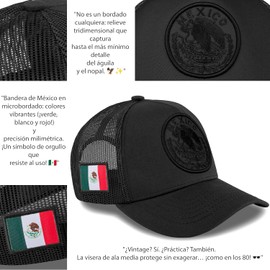 Militar Fury Gorra para Hombre con Malla Original y de Moda: Diseño Tipo Camionero y Escudo de México Gorra Trucker - Estilo y Comodidad en una Sola Gorra