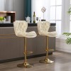 Set 2 Modern Lightweight Bar Stools Chrome Footrest Base Swivel