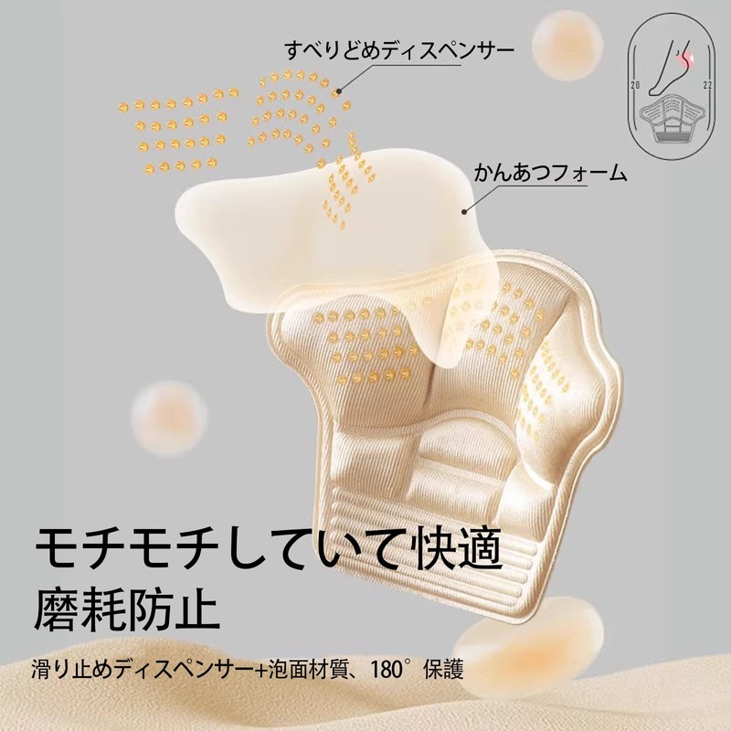 LUYING Heel Pad, Prevents Scrubbing and Shedding, Adjustable Size, Unisex,