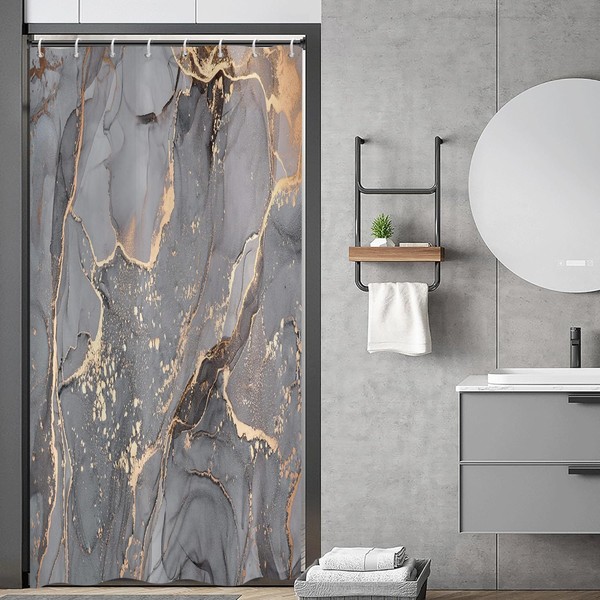 ASDCXZ Marble Shower Curtain 120 x 200 cm (W x