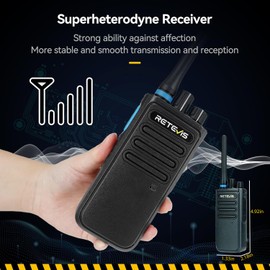 Retevis P1 Digital Walkie Talkie, Compatible with Motorola R2 SL300 CP100D CP200D Two Way Radios, 2 Way Radio Long Range, Built-in Relay, Recording, for Commercial Industrial(1 Pack)