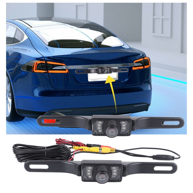 Car Long License Plate Frame Camera HD Night Vision 8