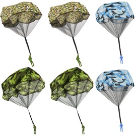 DXPETA Army Toys, 6 Pcs Parachute Toys for Kids, Outdoor Flying Games Soldiers, Hand Throwing Army Men Toys for Boys, Creative Toy Play Soldier Men for Outdoor Activities
