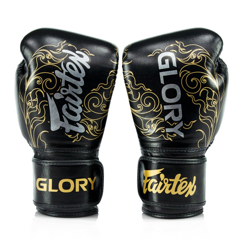 Fairtex Glory Kickboxing Gloves - Limited Edition (Black/Gold - BGVG3,