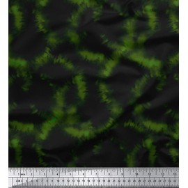 Soimoi Green polyester Crepe Fabric Rays Tie-Dye Print Sewing Fabric metre 52 Inch Wide
