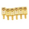 6Pcs Guitar Bridge Roller Saddles Height Adjustable Vintage Style Electric
