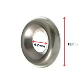 Screw Cup Washer No. 8 Chrome Plated Screw Surface Finishing Cup Washer Pack of 100