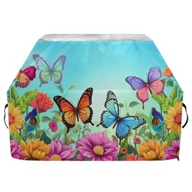 BBQ Grill Cover for Outdoor Grill Anti-UV Weather Resistant Waterproof Barbeque for Most Grills Colorful Butterfly