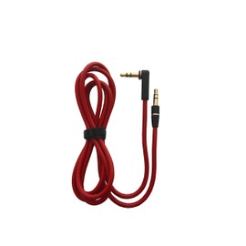 3.5mm 800 AUX Cable Cord for Dr Dre Headphones Monster Solo Beats Studio 1.2m Audio Right Angle Male to Male Stereo 90 Degree can Connect Any of Your Port Equipped (3 Packs) (Red)