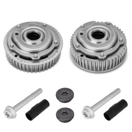 Engine Timing Intake & Exhaust Camshaft Sprocket Cam Phaser VVT Gear with Bolts Compatible with Chevy Cruze Sonic Aveo Trax, Pontiac G3 1.6L 1.8L Replace# 55567048, 55568386
