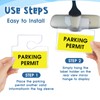 Trinkrittey 5 Pcs Horizontal Clear Parking Permit Holder Parking Pass