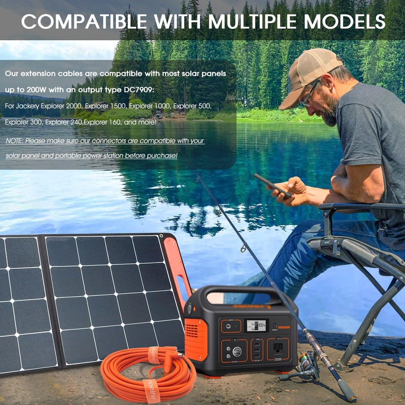 Hoeine Solar Panel Extension Cable Compatible with Jackery Solar Panel
