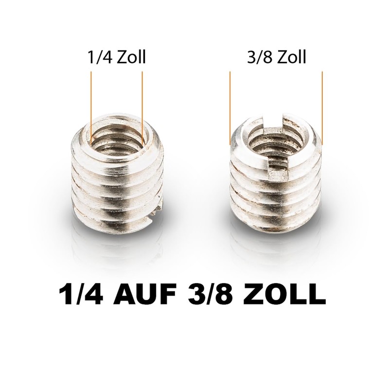 Walimex 1/4 inch to 3/8 inch thread adapter (set of