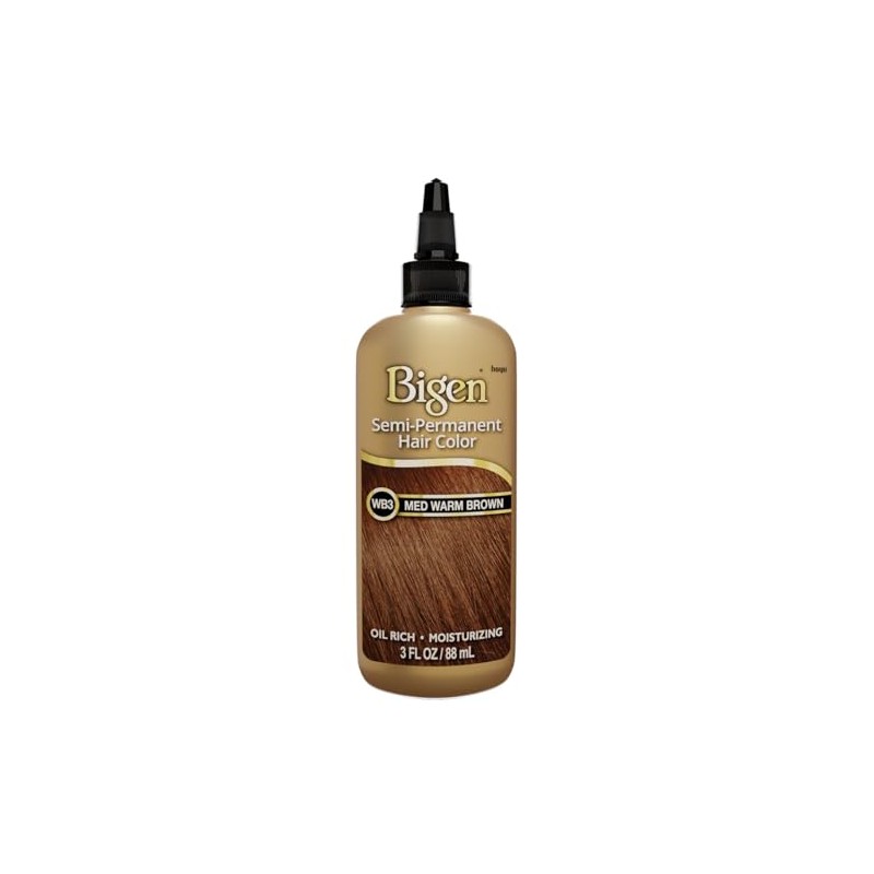 Bigen Semi Permanent Hair Color #WB3 Medium Warm Brown, 3