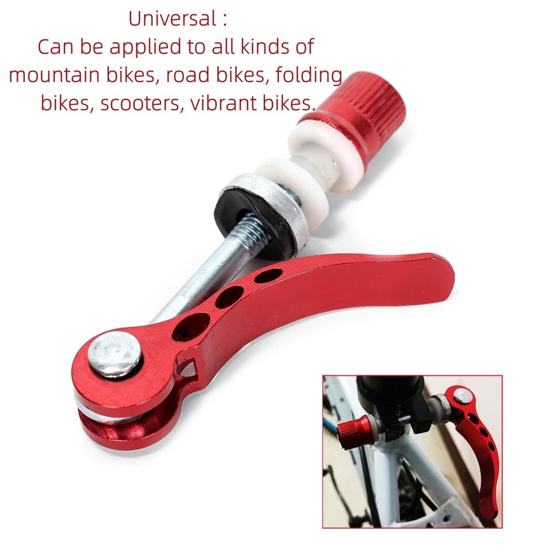 Ruimou 2pcs Aluminum Alloy Bicycle Seatpost Binder Bolt, Red Quick