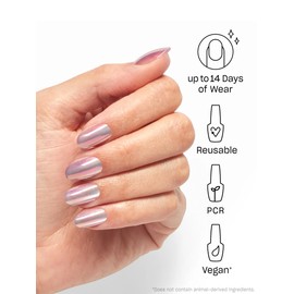 OPI xPRESS-ON Space Jamz - Sparkling Pink Short and Round Shaped Press On Nails - With Nail Glue - Long Lasting, Reusable and Non-Damaging False Nails