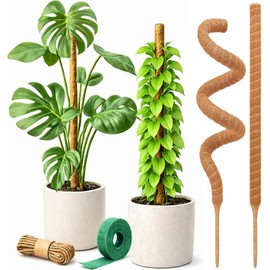 Craft911 Moss Pole Monstera Plant Support – 2 Pack 28” Bendable Moss Pole Monstera Plant Support, Plant Stakes for Indoor Plants, Tall Plant Sticks Support for Climbing Plants