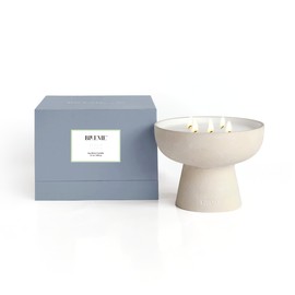 Blueme Renew Candle | Ivy & Rose | 5 Wick - Refillable Wellness Candle with Essential Oils, Hand Finished & Poured Soy Wax Blend Ceramic Vessel, Natural Cotton Wicks | Large 24 oz