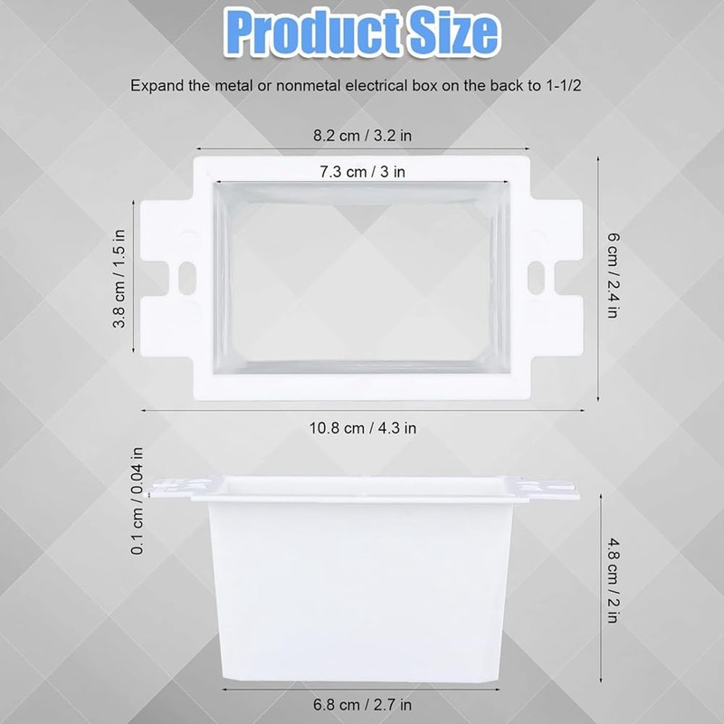 Peakloong 6 Pcs Single Gang Box Extender with 12pcs Screws