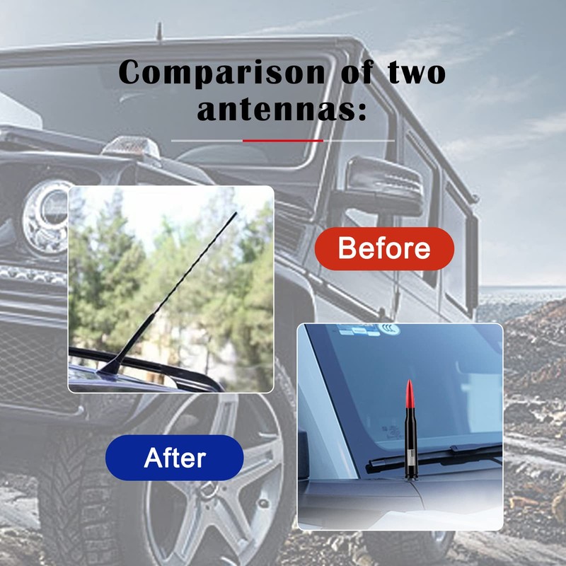1 Pack Car Bullet Antenna, for GM Chevy Silverado 1500