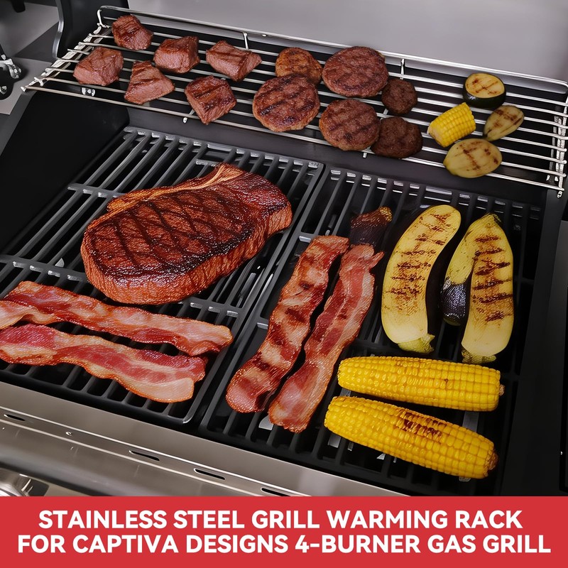Warming Rack for Captiva Designs GR001 4-Burner Propane Gas BBQ