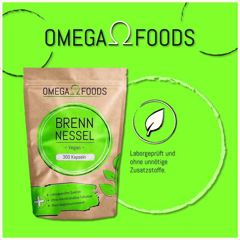 Nettle Capsules - Total 300 Capsules - High Dose 900