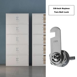 Be In Your Mind 5/8" Keyless Cam Lock Metal Replacement Lock Cylinder Security Cam Lock Set Tubular Cam Lock Cylinder for RV Doors, Cabinets, Drawers