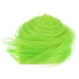 PATIKIL 4.9ft x 2 in Faux Fur Fabric Roll, Plush Precut Strips for DIY Craft Christmas Decoration Cosplay Costume, Green