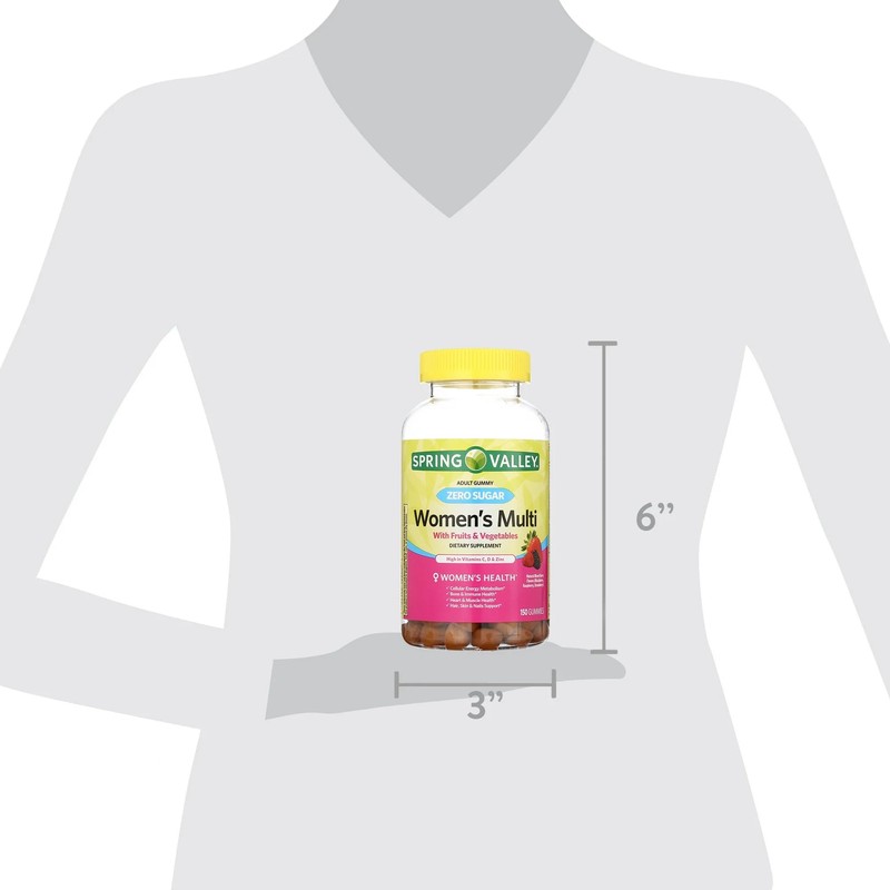 Spring Valley Zero Sugar Women's Multi Gummy, 150 Count
