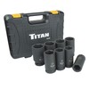 Titan 44300 8-Piece 3/4-Inch Drive SAE Deep Impact Socket Set