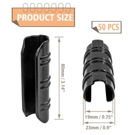 50Pcs Black Greenhouse Clips 3/4 Inch Garden Buildings Tube Clips Greenhouse Clamps Clips Black ABS Snap Clip for PVC Pipe Greenhouse Films & & Sunshade Net (Outer Dia 0.9"inner Dia 0.75")