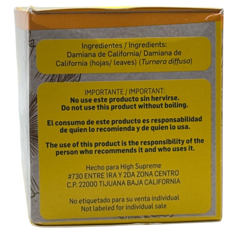 Damiana Herbal Tea – 100% Turnera diffusa – 25 Tea