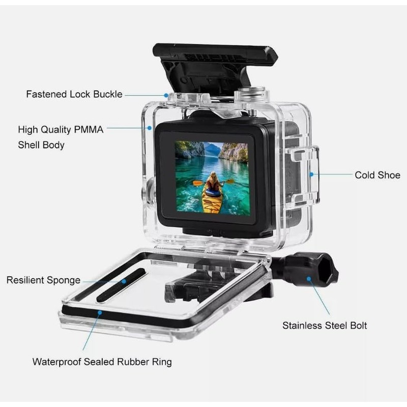 Waterproof Case for GoPro Hero 4K (2024)