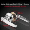 Qrity Bathroom Door Handle, Cylindrical Lever Lock, Interior Privacy No