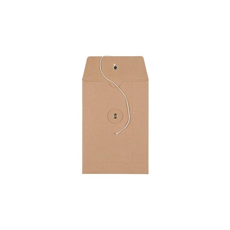 Envelope C6 162 x 114 mm, Brown, Twine Closure, Kraft