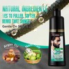 Black Beard Dye Shampoo for Men, Herbal Grey Reducing Mens