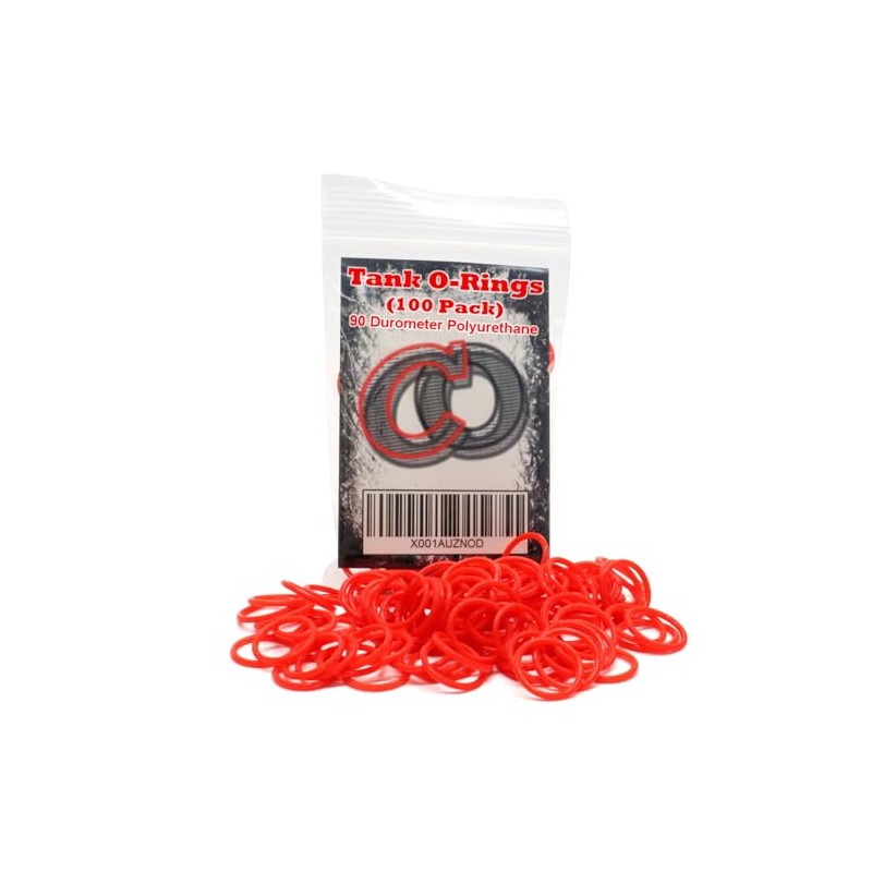 100 Poliuretano CO2/HPA tanque o-anillos (90 durómetro) [rojo]