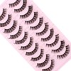 Oreola False Eyelashes, 10 Pairs, Russian Strip Lashes, D Curl