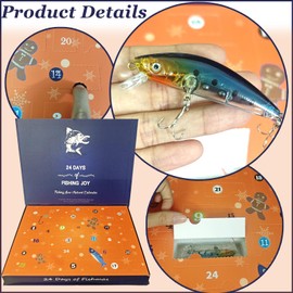 Advent Calendar Angel Men Christmas Calendar, Advent Calendar Fisherman, Angel Advent Calendar 2024 Men, Advent Calendar for Men, Christmas Gifts for Fishing Enthusiasts Adults