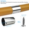4Pcs 50mm Stair Handrail Connection Joint,Ultra-Thin 0.4mm Stainless Steel Expandable