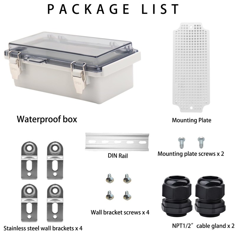 YETLEBOX Outdoor Waterproof Electrical Box Junction Box Weatherproof IP67 ABS