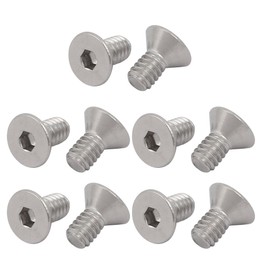 TA-VIGOR 10Pcs Hex Socket Countersunk Head Screw Bolts, 1/4-20 x 1/2" 304 Stainless Steel Flat Head Socket Cap Screws Bolts Fasteners for Bicycle Motorcycle Repair, Machinery, Household Appliances