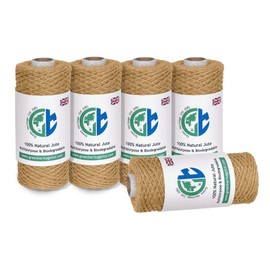 GHL 1640 Feet / 500 mtrs 380gms 2 Ply Jute Twine Natural Garden Twine Sisal String for Floristry, Gifts, DIY Arts & Crafts, Decoration and Recycling Hessian Rope (1640 Feet / 500 Mtrs)