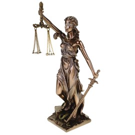 Veronese Justitia Goddess of Justice Bronzed Figurine 21 cm Bronzed Design