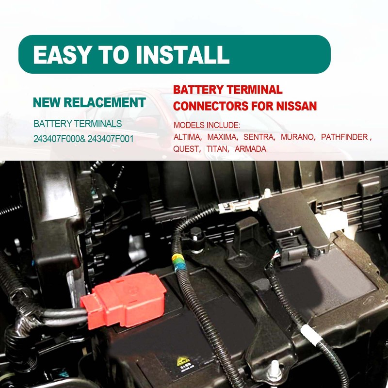 Battery Terminals for Nissan - Positive & Negative Auto Battery