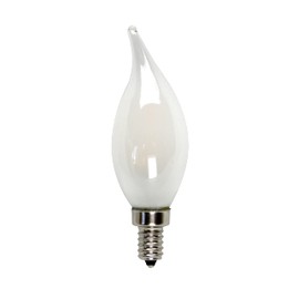 MaxLite Enclosed Frost Filament 3.5 WATT BA10 DIM 2700K 3 Pack WINGSTACK Flame TIP, White (EFF3.5BA1027C/3P/WS)