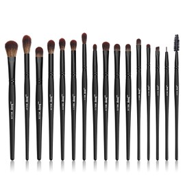 Jessup Set de Brochas para Ojos 16 Piezas, Brochas de Maquillaje Ojos Veganas de Fibra Sintética para Sombras, Difuminado, Delineador, Corrector y Polvo, Negro T272