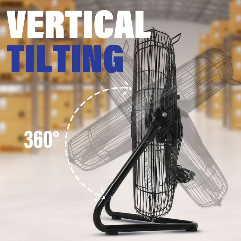 iLIVING 20 Inch Heavy Duty Floor & Wall Mount Fan