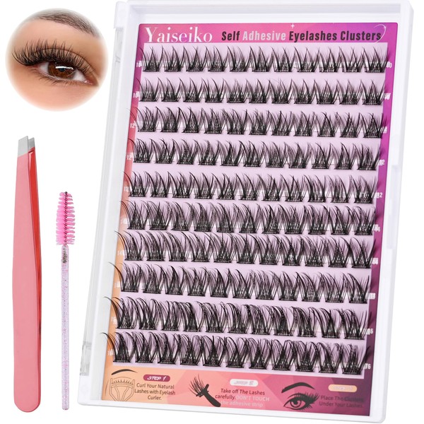 Self Adhesive Eyelashes Kit Wispy Eyelash Extension Self Adhesive Lashes